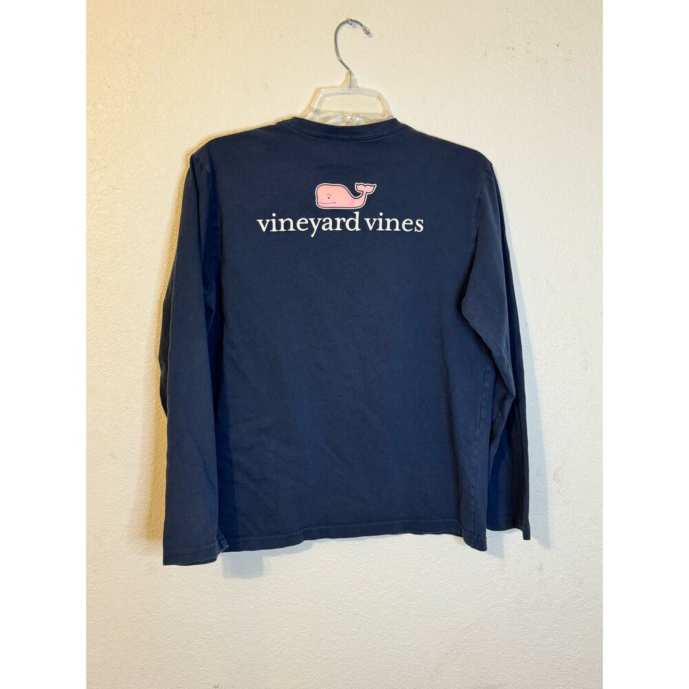 Vineyard Vines Boys Youth Long Sleeve T Shirt Navy Blue Size XL